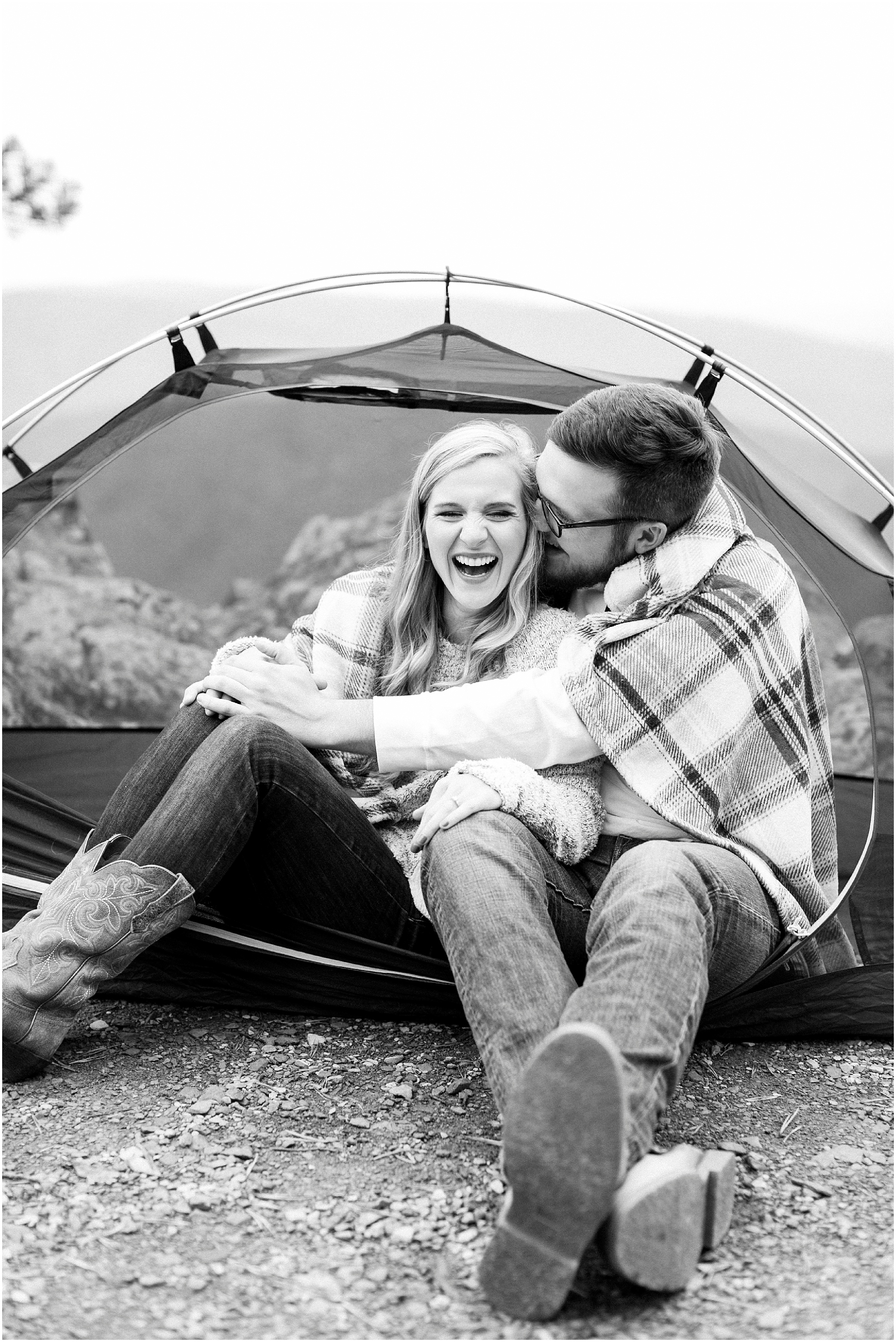 blue ridge parkway engagements, ravens roost candid couple photography, camping couple, hiking couple, adventurous couple, REI couple