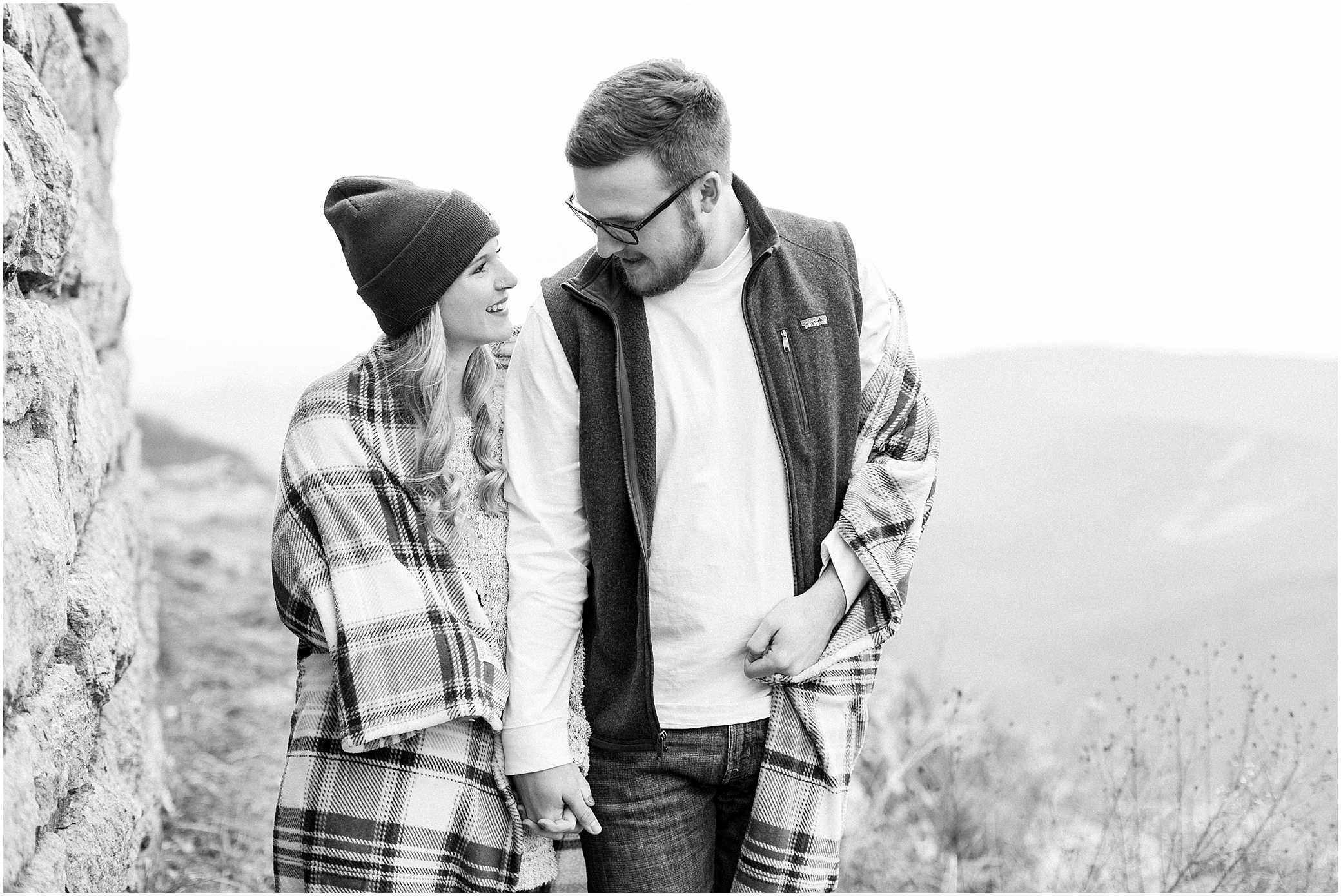 blue ridge parkway engagements, ravens roost candid couple photography, camping couple, hiking couple, adventurous couple