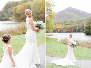 peaks of otter lodge wedding, peaks of otter lodge, peaks of otter wedding photography, bridal portrait